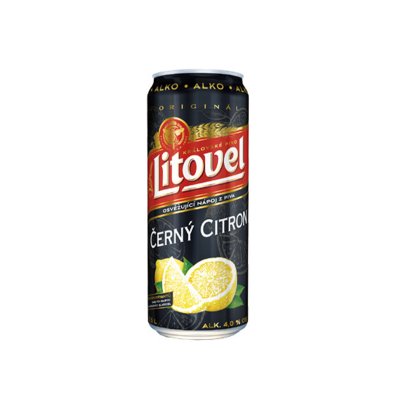 Litovel černý citron alkoholický nápoj 0,5 l